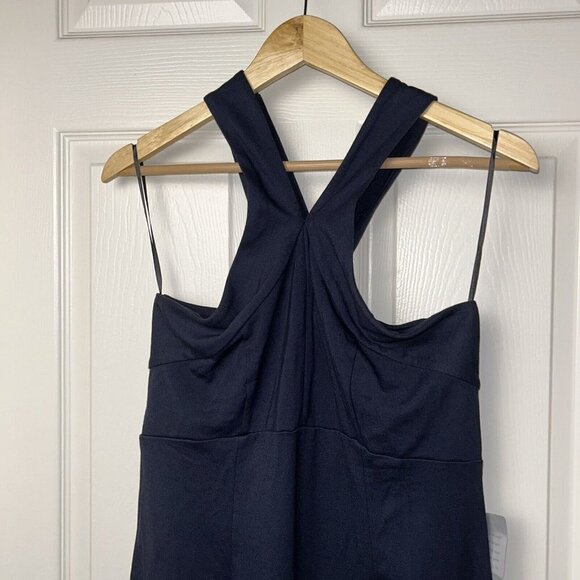 Felicity & Coco Jenny Navy Blue Sleeveless High Neck Halter Bodycon Dress XL - Picture 3 of 11